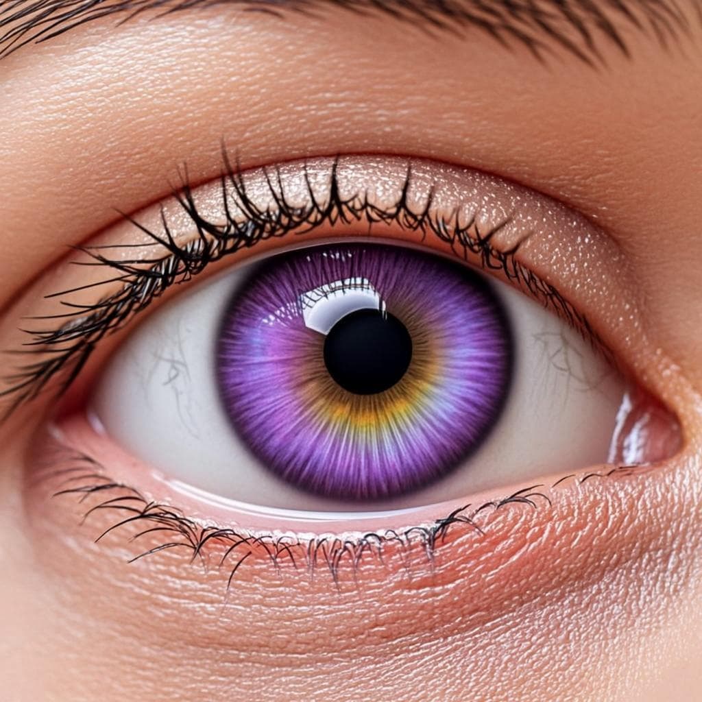 Real photo of violet eye color